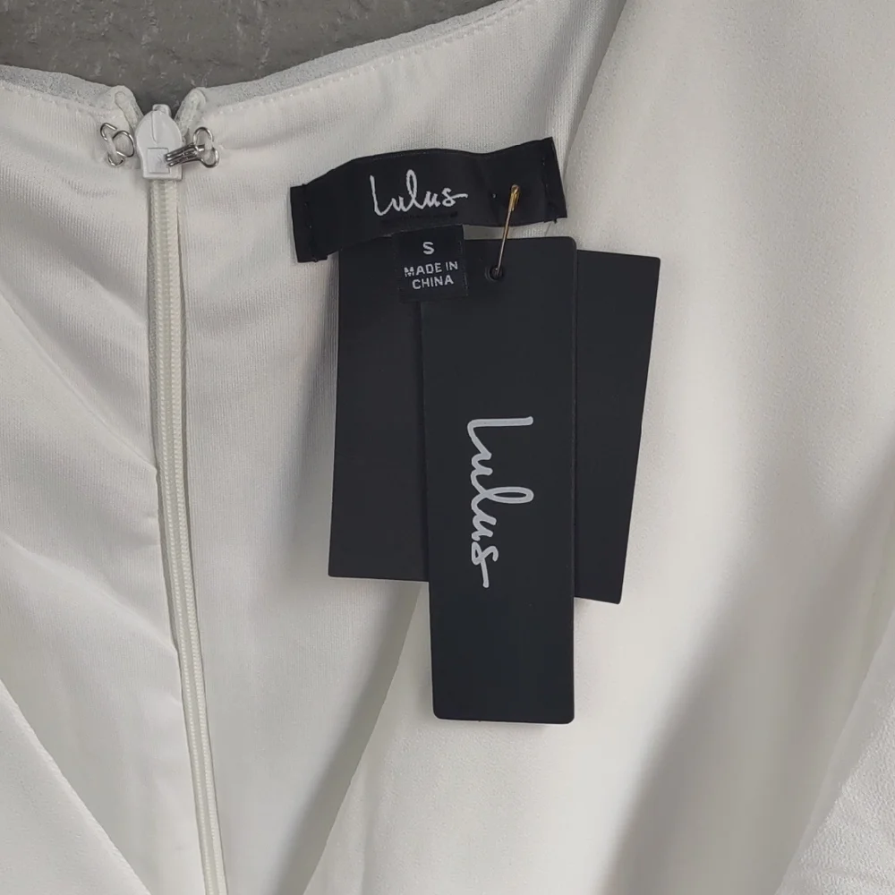 LULUS Elegant White Wrap Dress - Picture 6 of 16